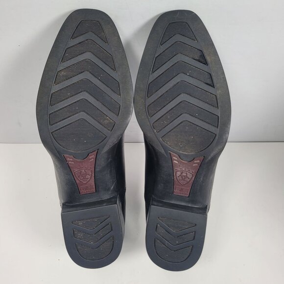 Ariat Women's Black Leather Slip-On Ankle Boots US Size 11B - Picture 7 of 8